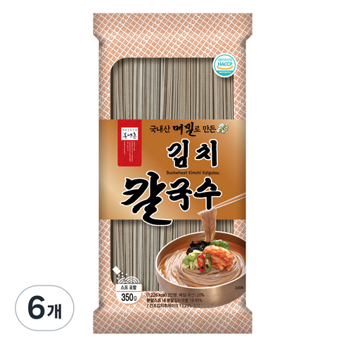 봉평촌 메밀 김치 칼국수, 350g, 6개