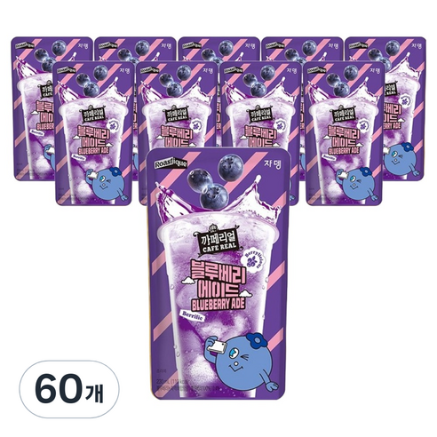 까페리얼 블루베리 에이드, 230ml, 60개