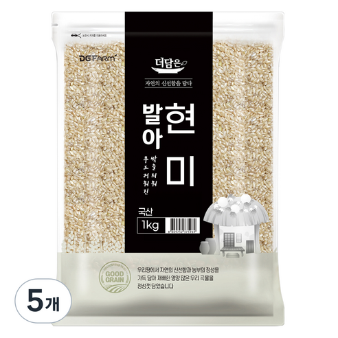 더담은 발아현미, 1kg, 5개