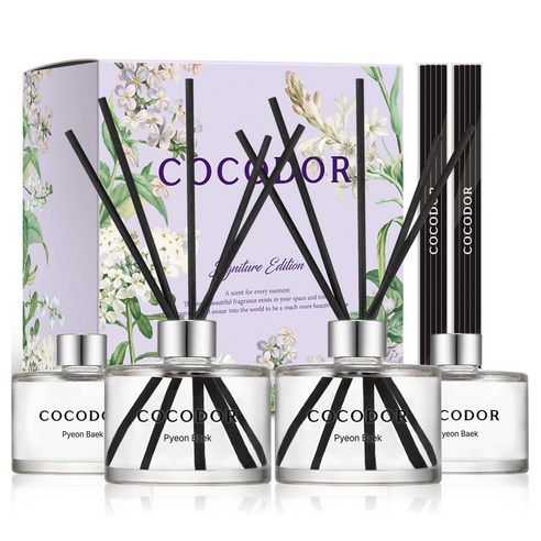 코코도르 퍼퓸 디퓨저, 편백, 200ml, 4개
