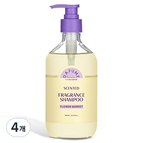 다퓸 바이 코코도르 센티드 프레그런스 샴푸 플라워마켓, 4개, 500ml