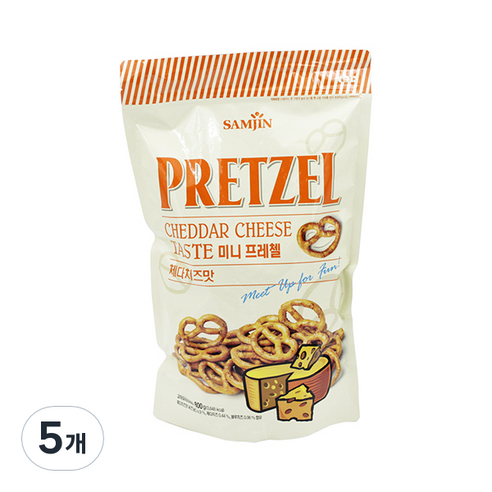 삼진 미니프레첼 체다치즈맛, 800g, 5개