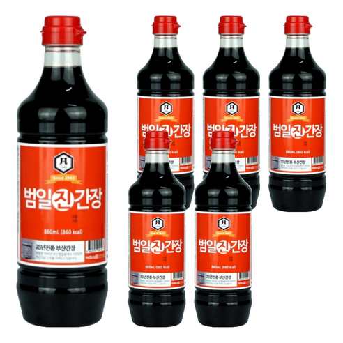 범일 진간장, 860ml, 6개