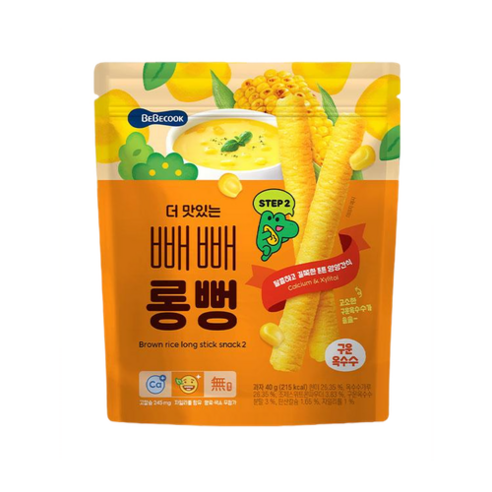 베베쿡 더 맛있는 빼빼롱뻥 과자, 구운옥수수, 30g, 1개