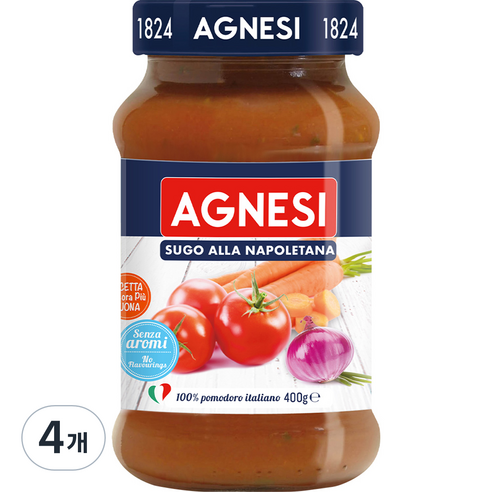 아그네시 나폴레탄 토마토 파스타 소스, 400g, 4개