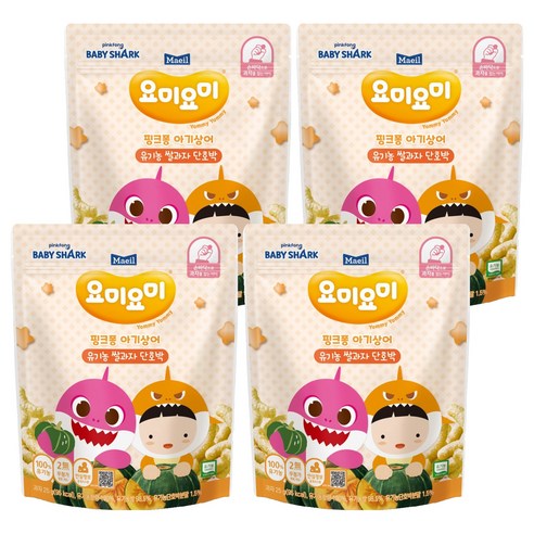 요미요미 유기농 쌀과자 25g, 4개, 단호박