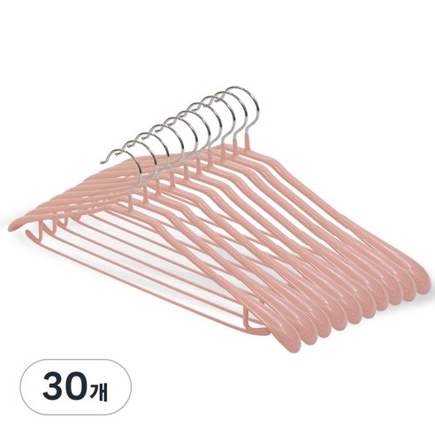제이밀 심플 논슬립 정장 옷걸이, 핑크, 30개