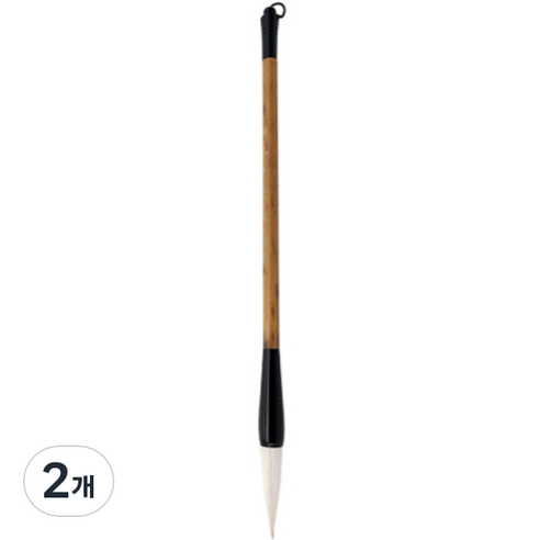 맑음 부드러운 고급서예붓 붓글씨용 흰색모, L, 2개