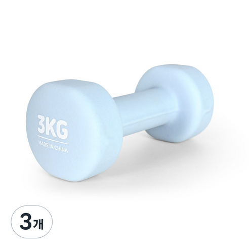 에르고기어 네오프렌 아령, 3kg, 3개