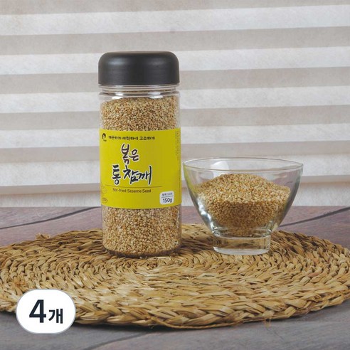 엉클탁 통에담은 볶은 통 참깨, 150g, 4개