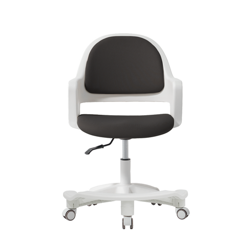 에르먼 아보 무회전 어린이 초등학생의자 + 발받침 세트, 오닉스블랙