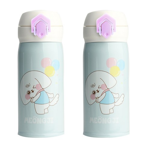 상상앤드 풍냥 멍지 텀블러 2p, 블루, 350ml