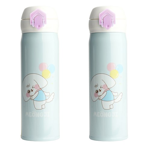 상상앤드 풍냥 멍지 텀블러 2p, 블루, 500ml
