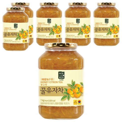 녹차원 153 꿀유자차, 1kg, 6개, 1개입