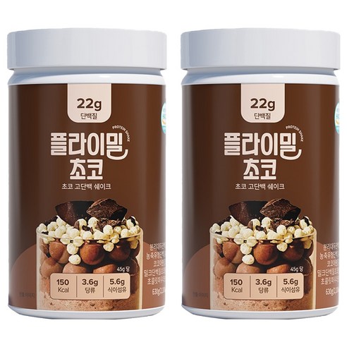플라이밀 초코 고단백 쉐이크, 630g, 2개