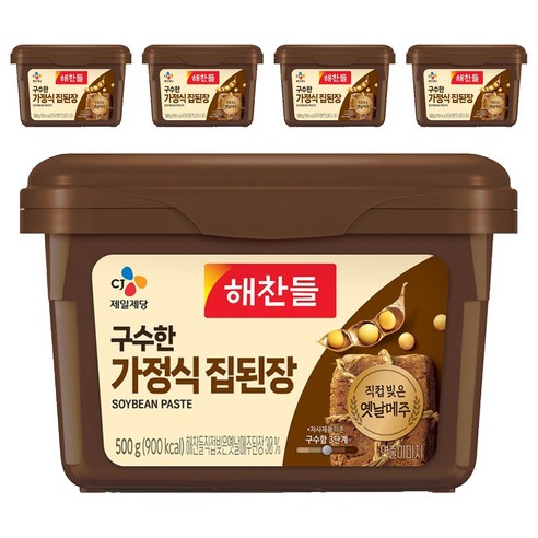 해찬들 구수한 가정식 집된장, 500g, 5개