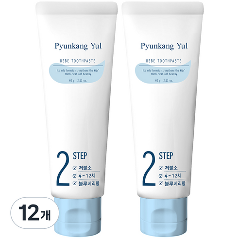 편강율 키즈치약 블루베리향, 12개, 60g