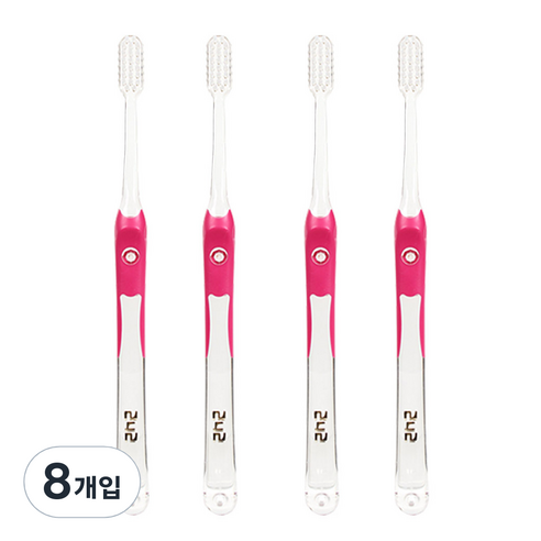 242 치과용 칫솔 유아용, 빨강, 8개입, 1개