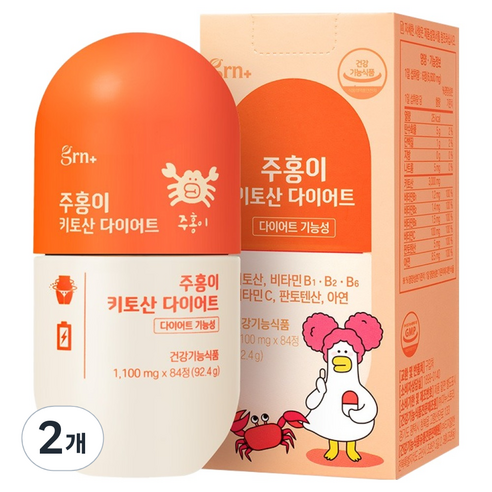 GRN 주홍이 키토산 다이어트 콜레스테롤 케어, 84정, 2개