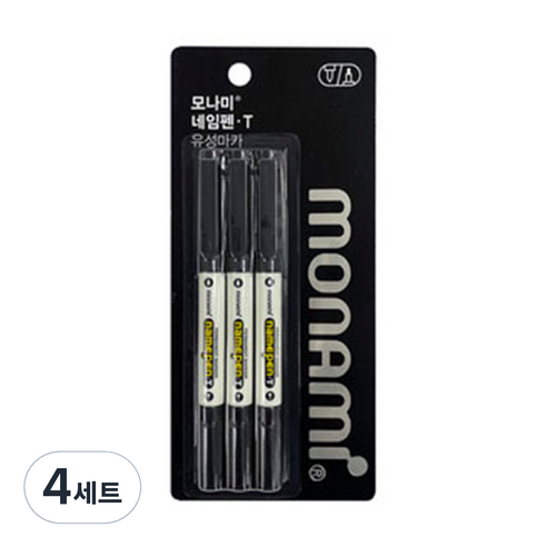 모나미 네임펜T, 흑색, 12개입