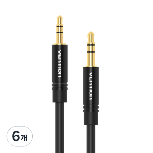 벤션 3.5mm to 2.5mm AUX 음향 오디오 스피커 케이블 블랙 2m, 6개