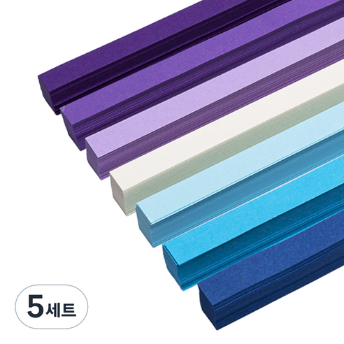 미소로운 이벤트 양면 별 종이접기 멀티페이퍼 블루 퍼플 그라데이션 540p 세트, 7색, 5세트