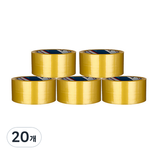 부광테이프 경포장 박스테이프 48mm x 80m, 투명, 20개