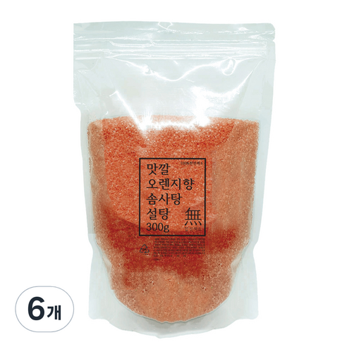 맛깔 솜사탕 설탕 오렌지향, 300g, 6개