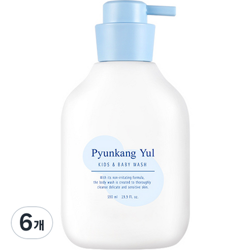 편강율 키즈 앤 베이비 워시 바디클렌저 스위트허브, 6개, 590ml