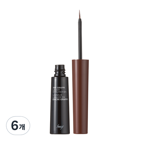 fmgt 잉크그라피 리퀴드 라이너 EX 5.5g, 02 딥브라운, 6개