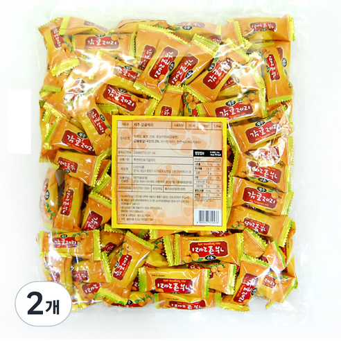 다산식품 제주 감귤젤리, 1.5kg, 2개