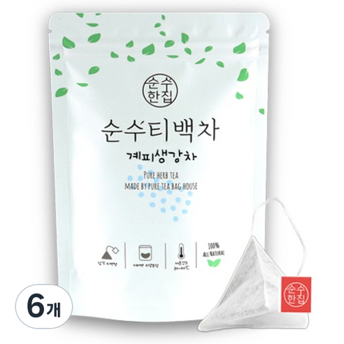 순수한집 계피생강차 티백, 1.2g, 10개입, 6개