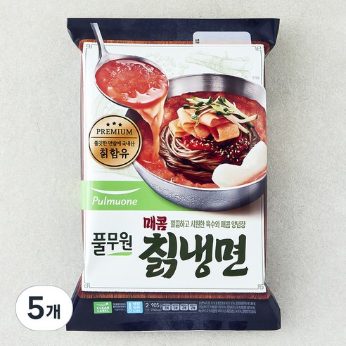 풀무원 매콤 칡냉면 2인분, 905g, 5개