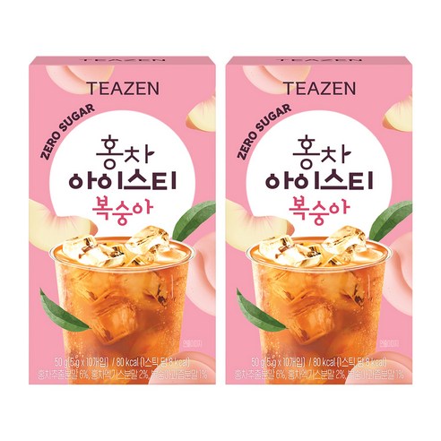 티젠 홍차 아이스티 복숭아, 5g, 10개입, 2개