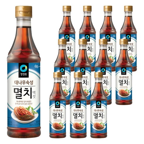 청정원 대나무숙성 멸치액젓, 1kg, 12개