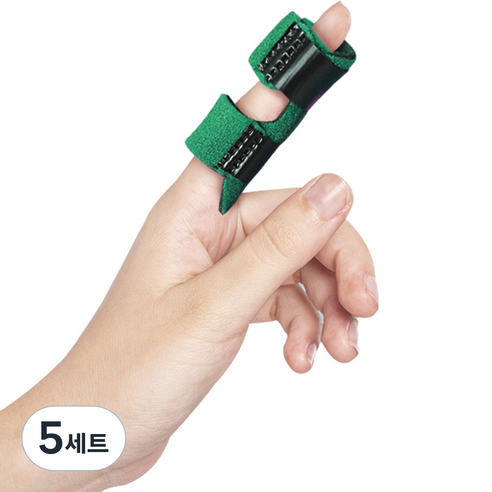 바디큐 닥터스 손가락 고정 보호대 그린 2개입, 5세트