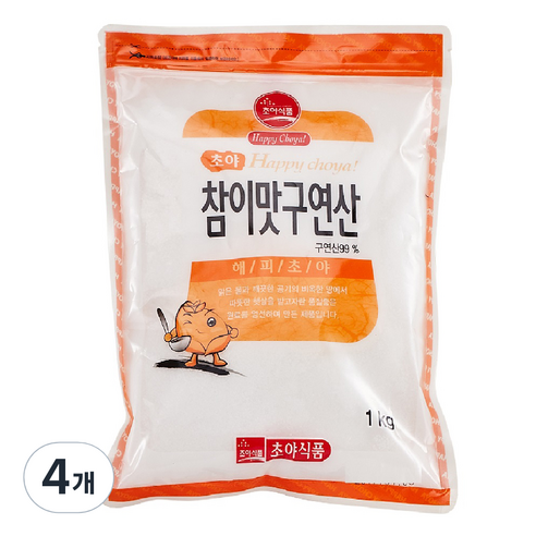 초야식품 참이맛 구연산, 1kg, 4개