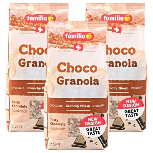 패밀리아 초코 크런치 무슬리, 500g, 3개