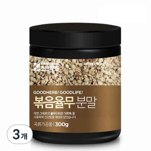 조은약초 볶음 율무 분말, 300g, 3개