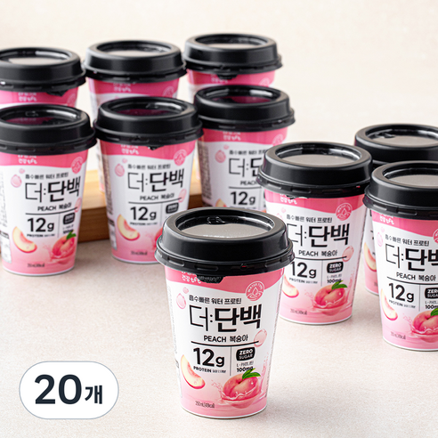 더단백 워터 프로틴 컵 복숭아, 20개, 250ml