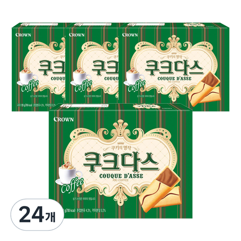 쿠크다스 커피 중, 128g, 24개