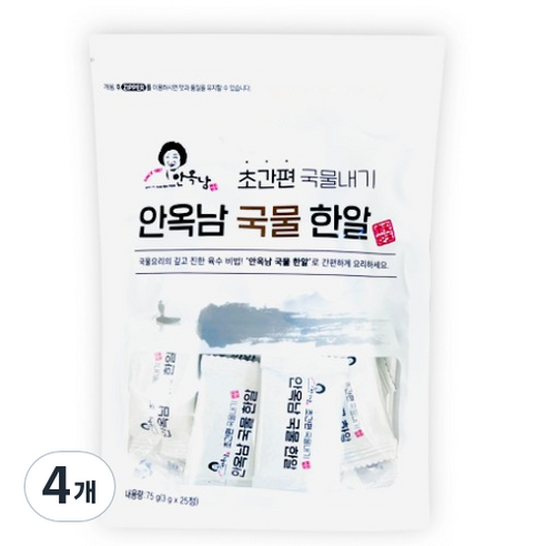 안옥남 멸치 국물한알 25p, 75g, 4개