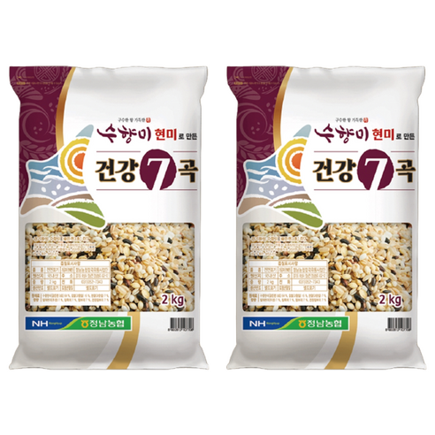 수향미 현미로 만든 건강 7곡, 2개, 2kg