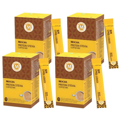모카씨엔티 단백질 스테비아 커피믹스, 11.5g, 30개입, 4개