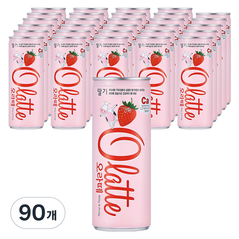 오라떼 동아오츠카 딸기, 240ml, 90개