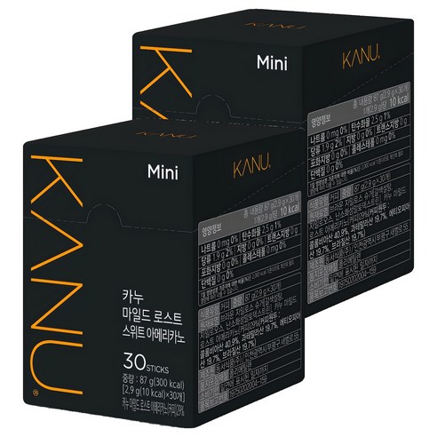 카누 다크 로스트 스위트 아메리카노 미니, 3g, 30개입, 2개