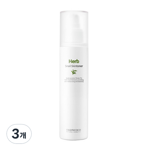 스와니코코 허브 스네일 스킨토너, 120ml, 3개