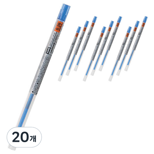 유니 시그노 스타일핏트 젤잉크 리필심 0.28mm UMR-109, 블루, 20개