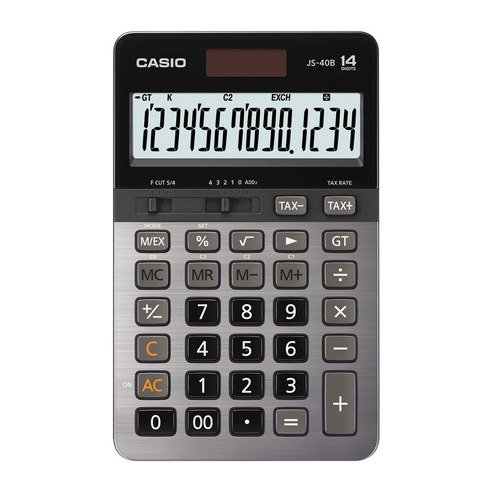 카시오 일반 계산기 JS-40B, 블랙, 1개