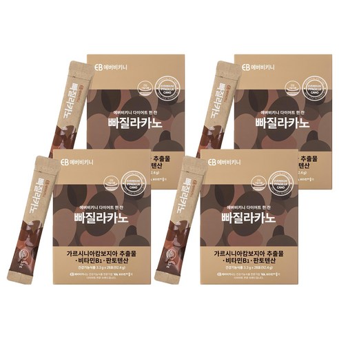 에버비키니 다이어트 한잔 빠질라카노 28포, 3.3g, 4개